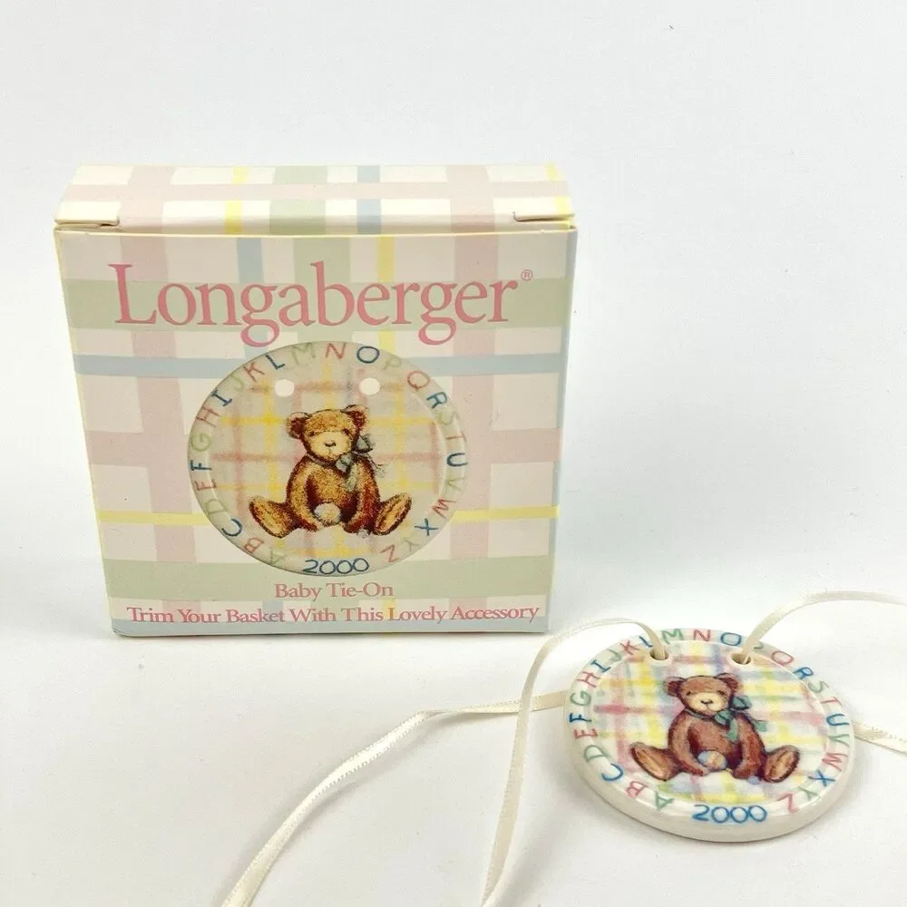 Longaberger Baby Basket Tie On Trim Accessory 2000 | /w Box 2
